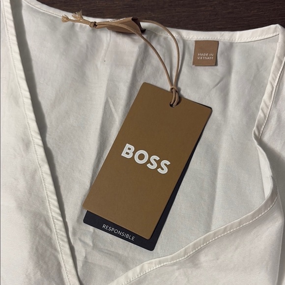 Hugo Boss Women's "C-Ditesta" White Sleeveless Sundress Dress NWT - Picture 2 of 7